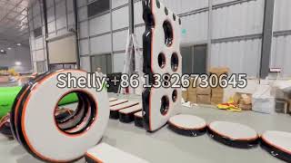 New Arrival Inflatable Trampoline Park Air Track Block Ninja Course Obstacle Game  #ninja #obstacles screenshot 3
