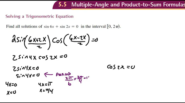 Solving a Trig Equation with Sum to Product Ex 2