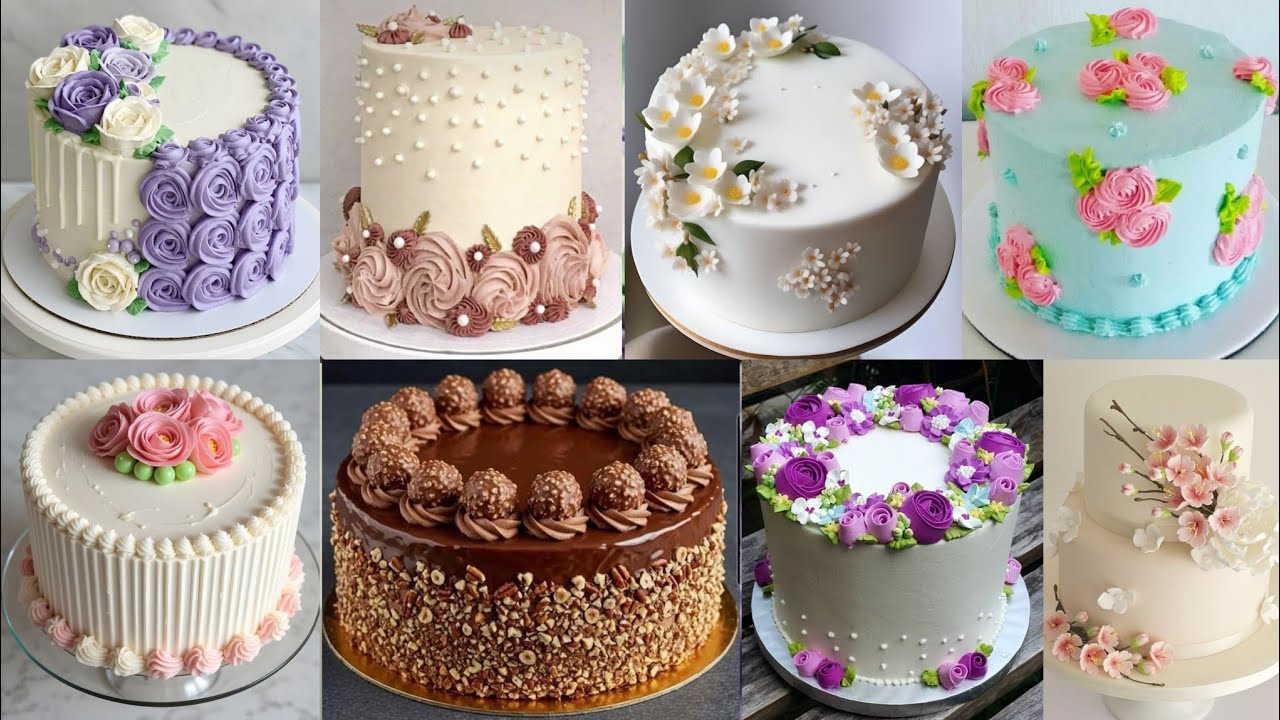 Элегантные и бисквитные торты на день рождения | От простых до роскошных _ Вирусное преображение ...
