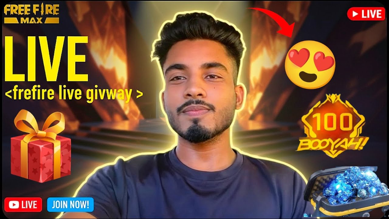 🔴FREE FIRE MAX LIVE | 1,00,000 DIAMOND MEGA GIVEAWAY | 2026 OP EVENT! DAILY REWARDS FF LIVE GIVWAY