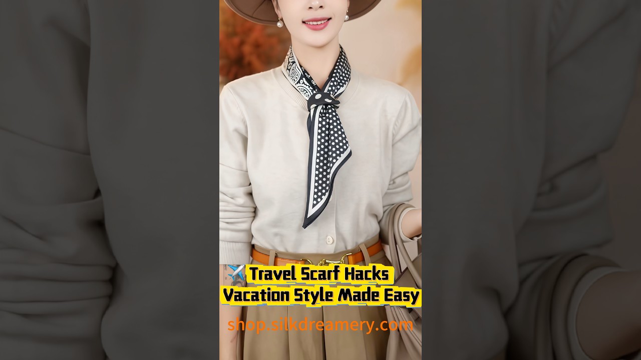 ✈️Vacation Silk Scarf Styling Made Easy: Travel Fashion Hacks You'll Love 