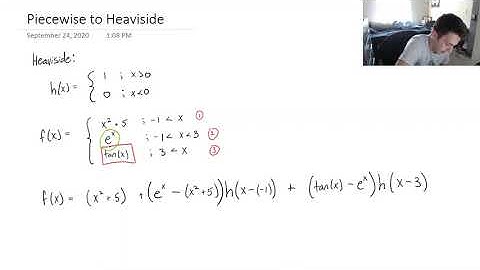 Converting Piecewise to Heaviside - Calculus 1