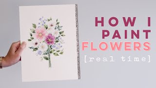 REAL TIME Watercolor Painting Tutorial | Learn My Process