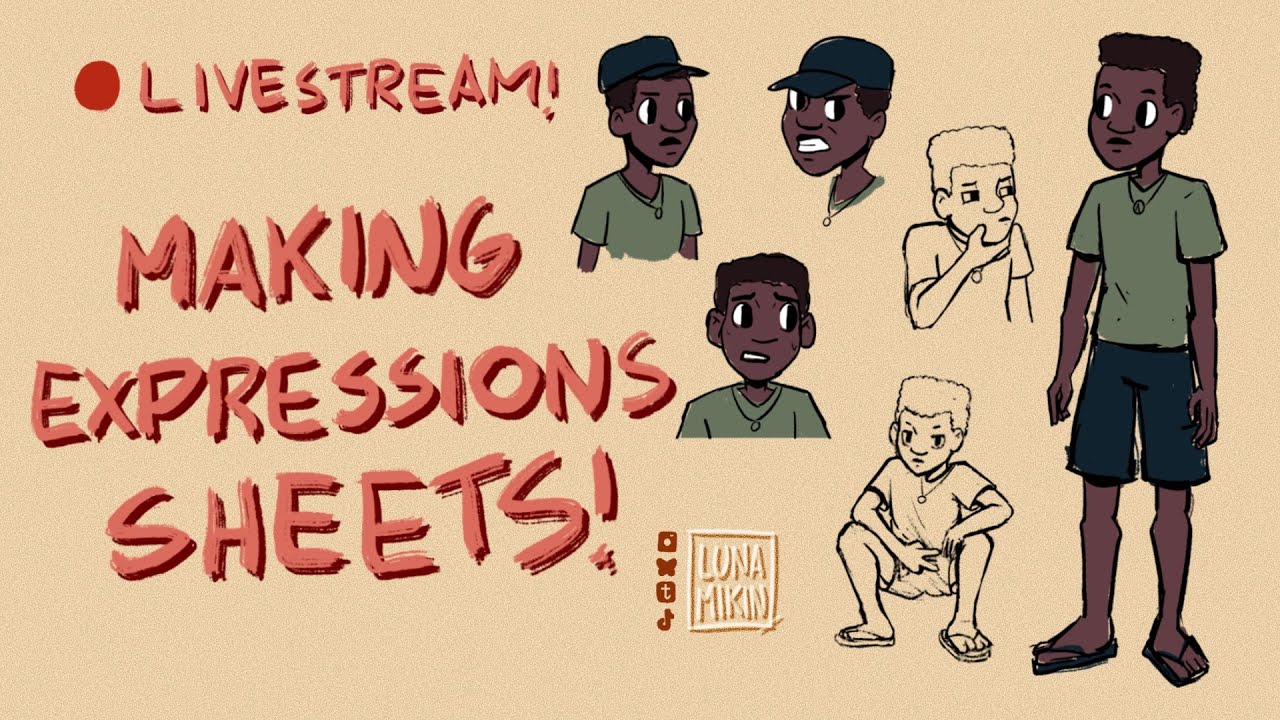 making expression sheets and animating! - YouTube
