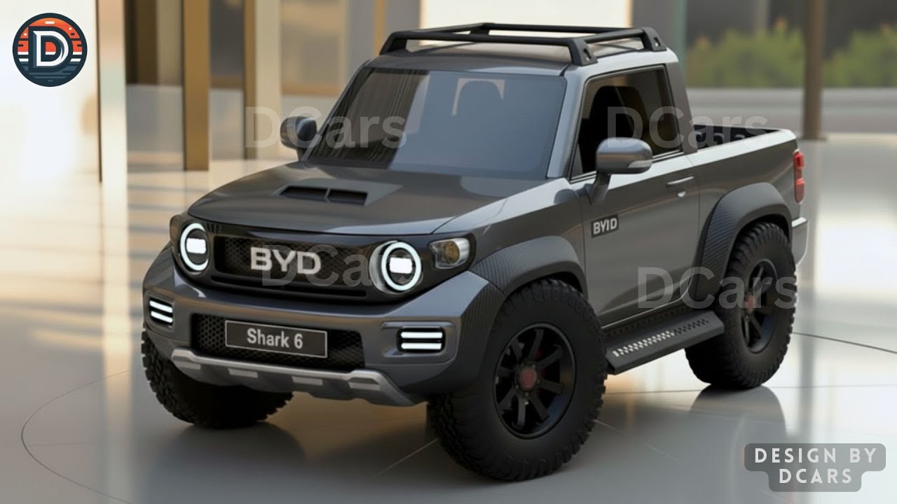🚙💚 Концепт BYD Shark 6 Mini Offroad 2026 года – самый симпатичный мини-электровоз в мире!