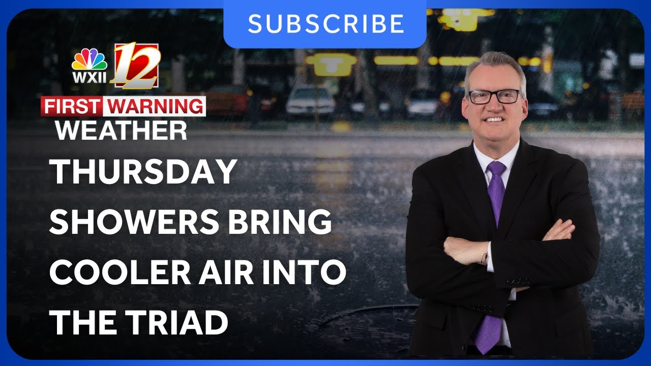 Thursday showers bring cooler air into the Triad Friday - YouTube