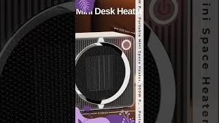 Portable Mini Space Heater, 500W PTC Ceramic Fast Heating Desktop Heater with Overheat & Tip-Over...