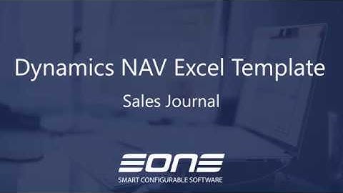 NAV Template: Excel Integration - Sales Journal