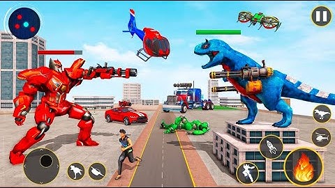 Police Truck Robot Game – Dino- Android Gameplay | Walkthrough a Game