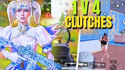 INTENSE 1V4 CLUTCH ONLY ! CLUTCH IN TOP 50 CONQUEROR RANK PUSH LOBBY GAMEPLAY! BGMI 