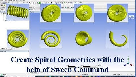Create Spiral Geometries with the help of Sweep Command in Design Modeler || Ansys Basic Tutorial