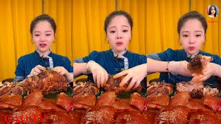 【XIAOYU MUKBANG GAOTV】대창 동파육 새우 족발 중국 먹방 샤오위 실시간라이브편집。EATING SHOW。N01。230322。2