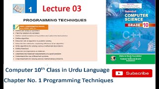 03.Algorithms Problem 1 to Problem 7, Programming Techniques, Ch.1, Grade X, Computer Education Urdu