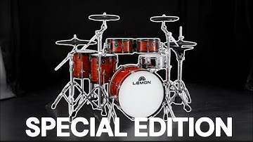 Lemon Drum Kit Lineup with Cymbal Hi Hat Upgrades Special Edition Release
