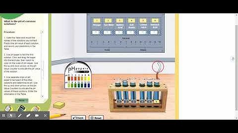 pH of common substances video of virtual lab