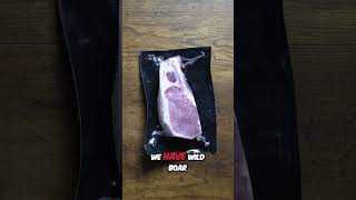Unboxing WILD BOAR Pork Chop: A TINY Surprise! #shorts
