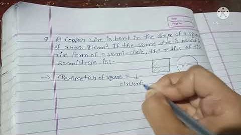 A copper wire is bent in the shape of a sq.of area 81cm^2.if same wire is bent..#allsubjectbyvishal.