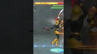[Power Rangers: Battle for the Grid] Yellow Ranger 1.0 vs. 2.0 Combo difference #shorts