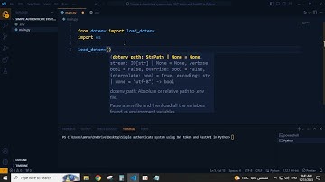 How to load data from env file using dotenv python