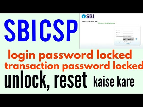 sbi csp login password locked | sbi csp transaction password locked | sbi csp login password reset