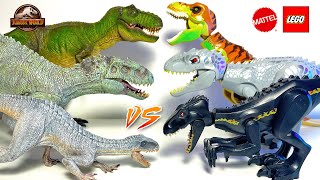 LEGO Jurassic World VS Dinosaurs! T-Rex, Spinosaurus, Carnotaurus, Baryonyx, Raptor, Indoraptor