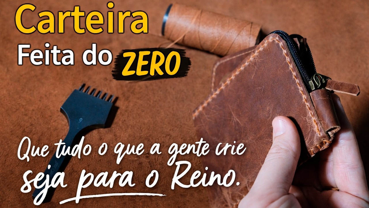 Carteira em Couro Feita do Zero | Processo Artesanal Completo