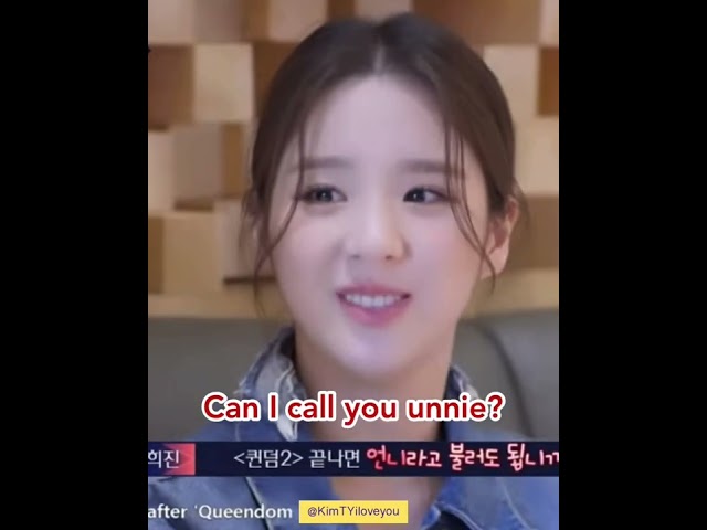 Taeyeon Sunbaenim Can I call you unnie?🥹💓 - Heejin Loona #shorts class=