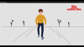 Front Walk Cycle Animation in Adobe Animate.