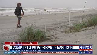 HURRICANE DORIAN: Families relieved dunes worked