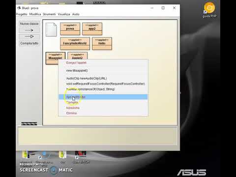 Esecuzione di una Applet con BlueJ