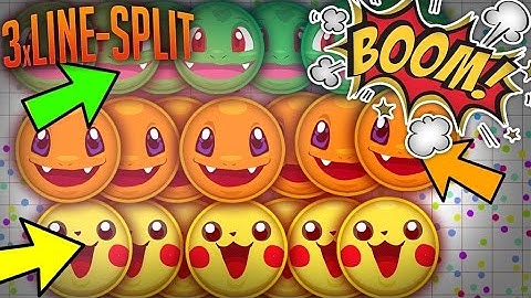FIRST EVER POKEMON TRIPLET LINESPLIT LAST MAN STANDING!! // Ultimate POPSPLIT, AGAR TRICKS! (Agar)