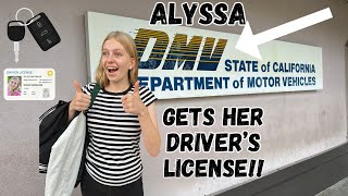 alyssa gets her drivers license