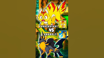 Dynamons World: Purrshocka VS Anubolt Battle 🔥 #dynamonsworld #shorts #pokemon #dynamons