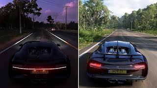 BUGATTI CHIRON ( DAY/NIGHT ) GAMEPLAY || FORZA HORIZON 5