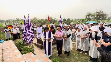 Nghi thức Hạ Huyệt tại Đất Thánh GiáoHọ Dược Thượng-Sóc Sơn,Gp Bắc Ninh-Cụ Bà Anna Maria Vũ Thị Lộc