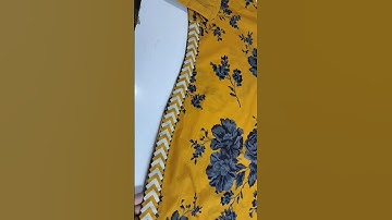 Instagram Viral Kurti Side Slits Design With Border Patti #shorts #fashion #viral