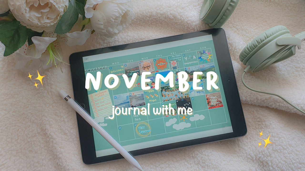 November Journal (ASMR) | iPad Plan With Me | Goodnotes 5 Digital Planner