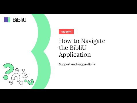 BibliU App How To Support and Suggestions