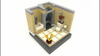 Lego Bathroom Moc Awesome Tiled Floor Technique
