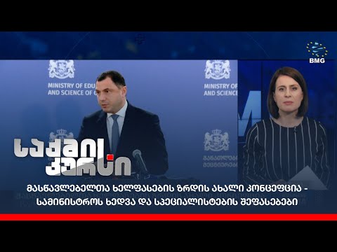 მასწავლებელთა ხელფასების ზრდის ახალი კონცეფცია - სამინისტროს ხედვა და სპეციალისტების შეფასებები