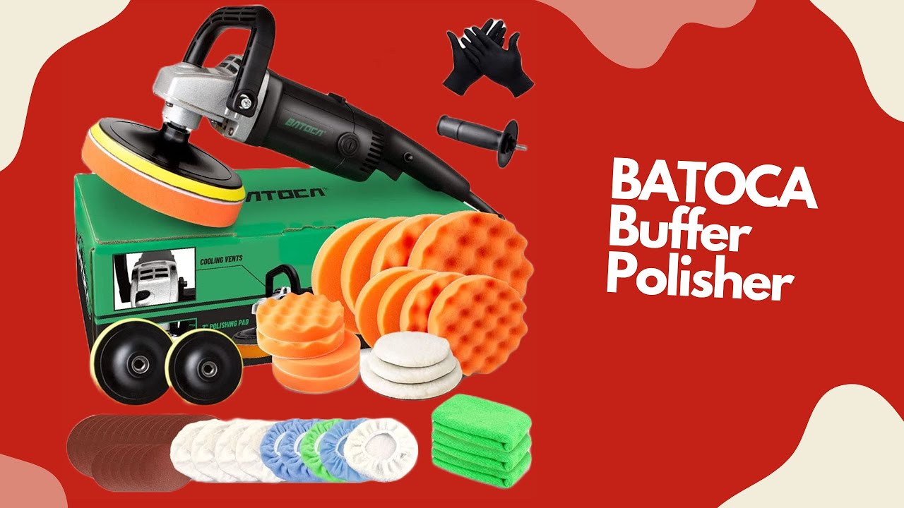 BATOCA Buffer Polisher - Rotary Car Polisher - Wax Machine, Car Detailing  Kit, 7 Inch 180mm/1200W, 6 Variable Speeds Up to 3000 RPM with Foam Pads