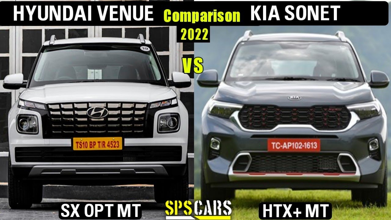 Hyundai Venue SX Opt Vs Kia Sonet HTX+| Comparison 2022 | SPS CARS