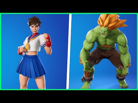 Street Fighters' Blanka and Sakura Touch Down in Fortnite