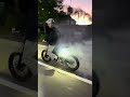 Destroyed my front rotor 😂 #surron #ebike #wheelie #bikelife #emoto #burnout #moto #sunset #stunt