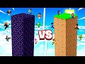 First To MINE 100 Layers Of OBSIDIAN vs GRASS Challenge!