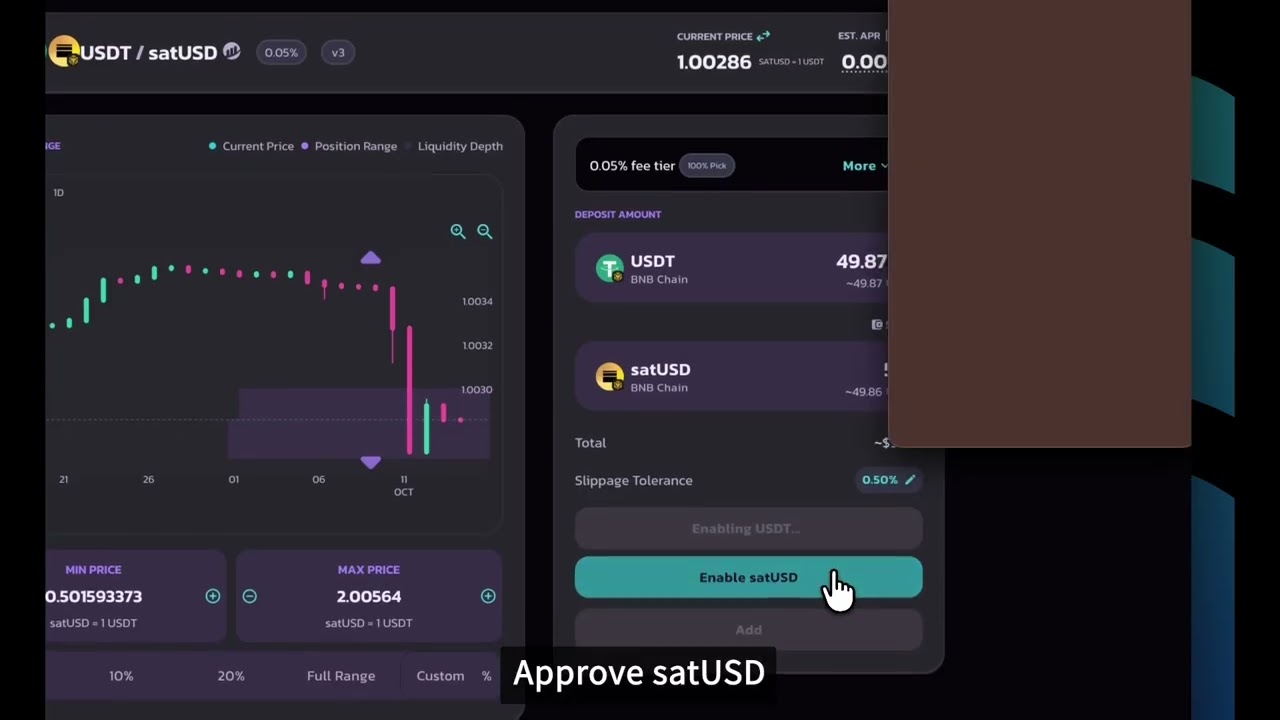 Add satUSD–USDT Liquidity on PancakeSwap | Earn River Pts (S3 Airdrop)
