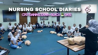 NURSING SCHOOL DAYS IN THE LIFE (CPR TRAINING, EXAM, BEACH DATE)