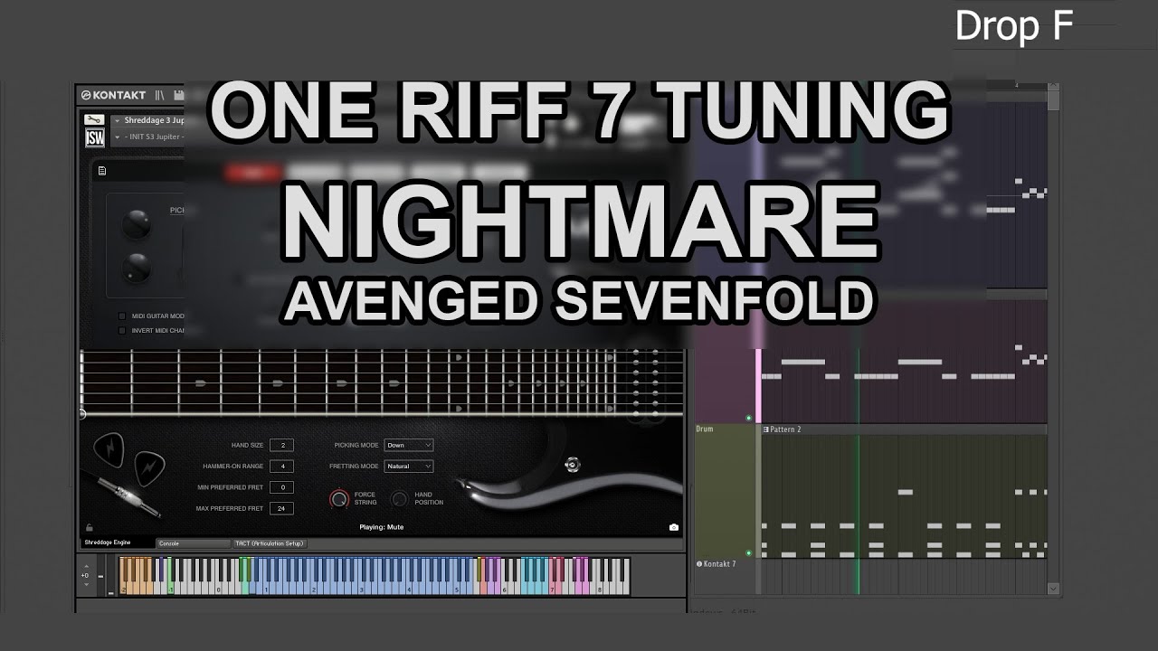 ONE RIFF 7 TUNING, NIGHTMARE - AVENGED SEVENFOLD - YouTube