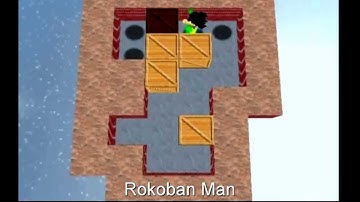 Sokoban (Boxxle) Level 3 played on the Nintendo Wii Homebrew App "Rokoban"