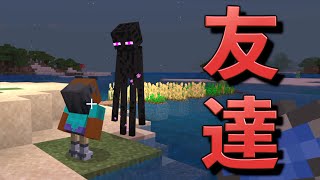 エンダーマンと友達になる不思議な男の子【マインクラフト】